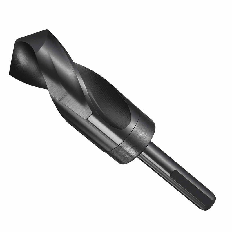 CoCud Drill Bit, 32mm Cutting Diameter, 1/2" Reduced Shank 3-Flat 4341 HSS Nitriding Black 118° Cutting Angle Bits - (Applications: for Plastic Wood) - Image 1